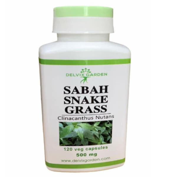 120 Sabah Snake Grass Capsules Clinacanthus Nutans for Healthy Liver, Kidney...
