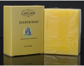 Sulfur Soap for Acne, Eczema, Dry Skin, 5 Oz X 1 Bar 10% Sulfur Bar Soap