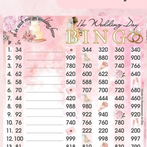 ¡OFERTA! Tablero de bingo de 15 líneas con temática del PEP, ideal para bodas, 1k WTA en cada fila (con o sin líneas)