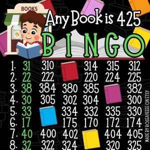 Books 425 WTA *4 Versions* Reg. & Pro. Board (Min. 100), 15 Line PYP Themed Bingo Boards