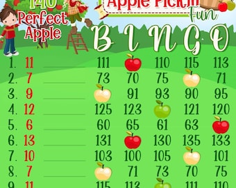 Apple Pickin’ Fun 140 *2 Versions* Reg. WTA & Pro. Boards, 15 Line PYP Themed Bingo Boards