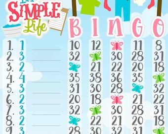 The Simple Life 40 *2 Versions* Reg. WTA & Pro. Boards, 15 Line PYP Themed Bingo Boards