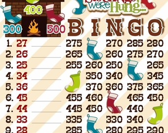 DECEMBER! Stockings Were Hung 500 Multi Outs *2 Versions* Reg. & Pro. Boards (Min. 55), 15 Line PYP Themed Bingo Boards, Stacker Boards