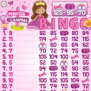 NEU: Princess Campers 125 Multi/Stapler mit und ohne Lines Bingo Boards