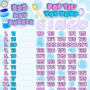 Pop Til’ You Drop 225 *2 versioner* Reg. WTA & Pro.-brädor, 15-raders PYP-tema bingobräde
