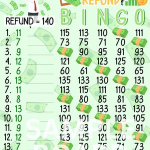Tax Time! Where Is My Refund? 140 *2 Versions* Reg. WTA & Pro. Boards, Taxes, 15 Line Pyp Themed Bingo Boards