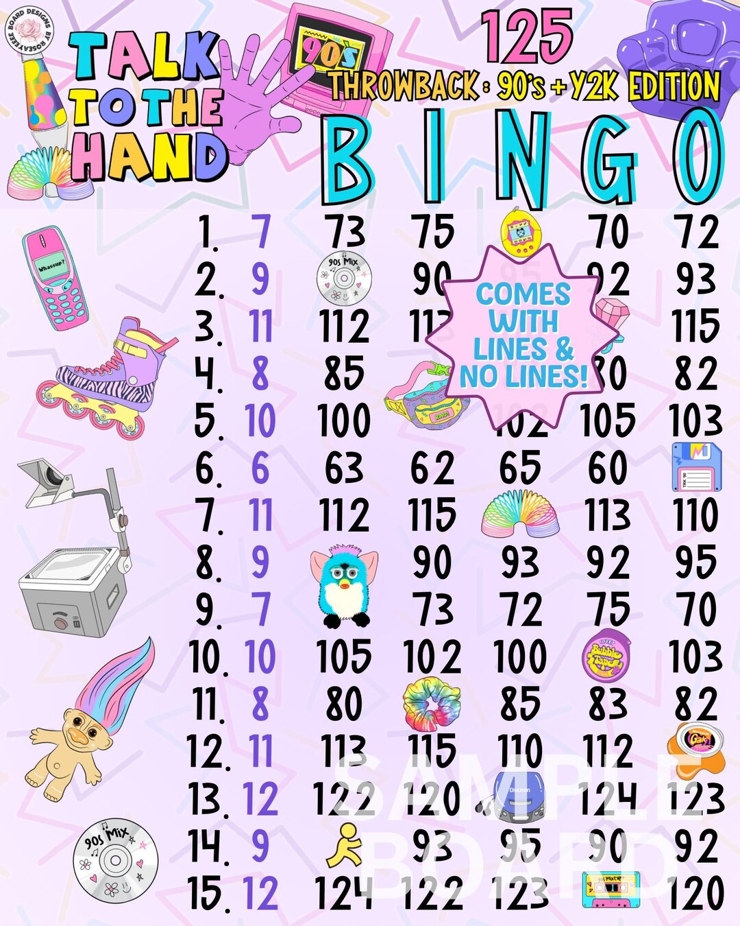 Talk to the Hand 125 Each Row, Profit (min. 15) *2 Versions* No