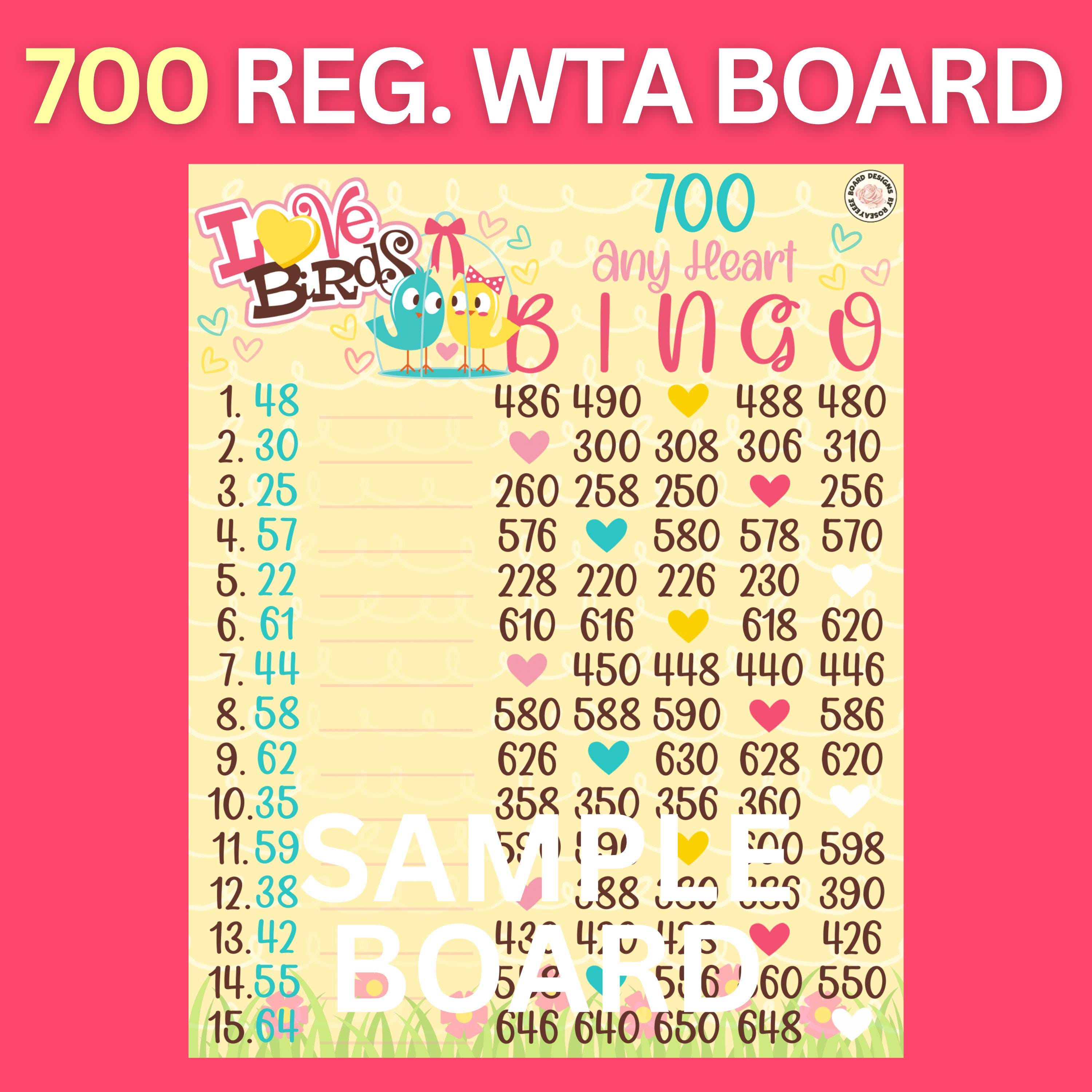Love Birds 700 *2 Versions* Reg. WTA & Pro. Boards, 1-15 Line PYP