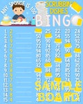 Scrubbin’ Dishes 100 WTA *2 Versions* Reg. & Pro. Board (Min. 10), 15 Line PYP Themed Bingo Boards