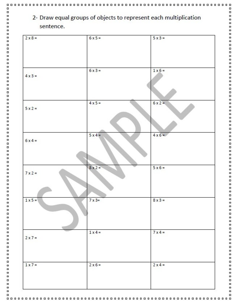 Understand Multiplication Grade 3 - Etsy
