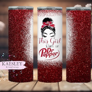 20oz Skinny Tumbler Wrap, Dr Pepper Girl Design, Dr Pepper Girl Tumbler png, Digital Download, Dr Pepper Girl tumbler Wrap