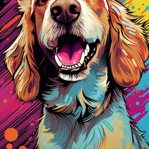 Adorable Dog digital artwork | Digital Download | AI Generated | AI art | printable | Digital art | wall art