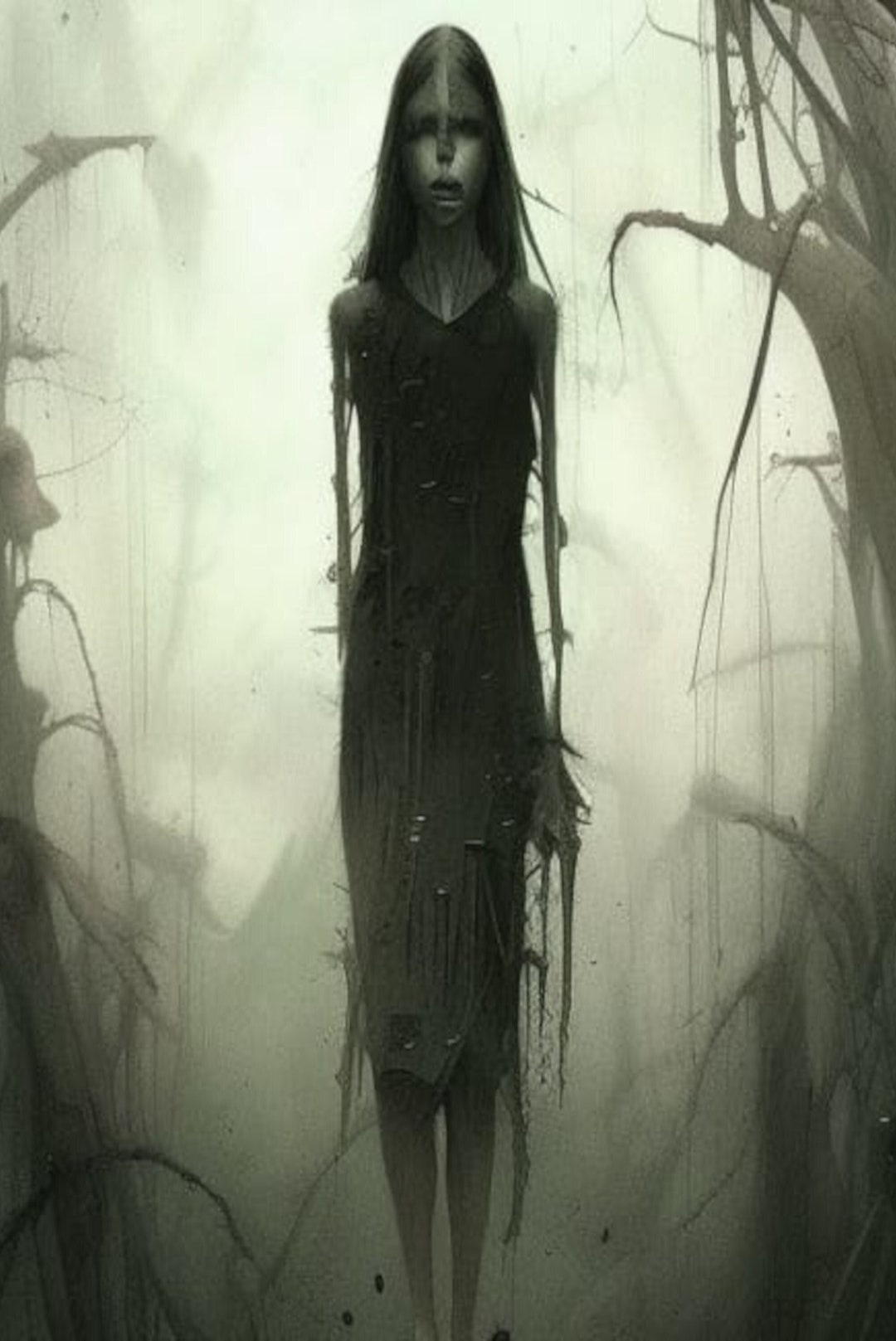 The Girl Digital Art Download Printable Art Dark Surreal Art Dark