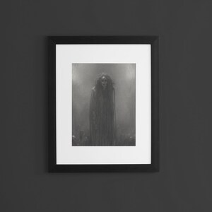 The Old Hag - Digital Art Download - Black and White Gothic - Legend and Folklore image 2