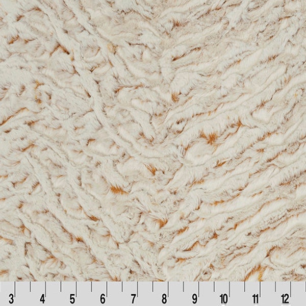 Camel Minky Fabric, Luxe Cuddle® Frosted Zebra Camel, Beigel Lux Cuddle Minky from Shannon Fabrics, Tan Frosted Cuddle Minky Fabric