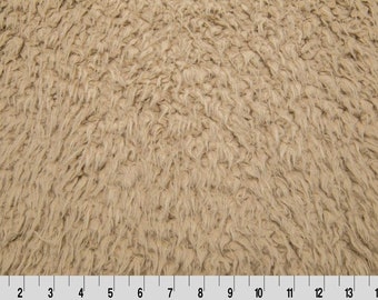 Llama Sand Luxe Cuddle, Shannon Fabric Luxe Cuddle® Llama Sand, Beige Furry Minky Fabric, Tan Minky Fabric, Pile 30mm