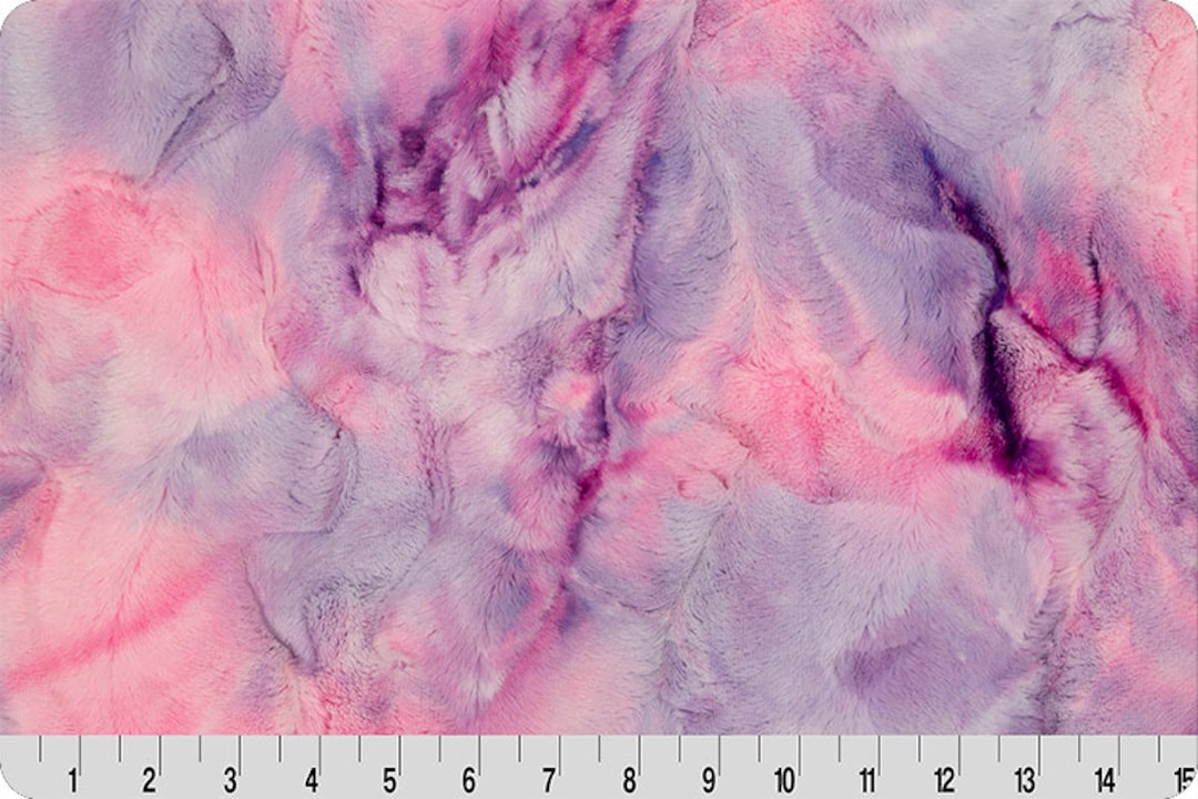 Unicorn Minky Fabric, Luxe Cuddle® Sorbet Unicorn, Tie Dye Minky Fabric, Pink and Purple Minky
