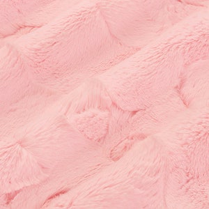Pink Blush Hide Minky Fabric, Luxe Cuddle Hide Blush Minky, Lux Cuddle Minky Pink fabric from Shannon Fabric,