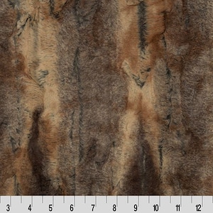 Fox Minky Fabric, Luxe Cuddle® Red Fox Amber/Taupe By Shannon Fabric, Animal Print minky by the yard
