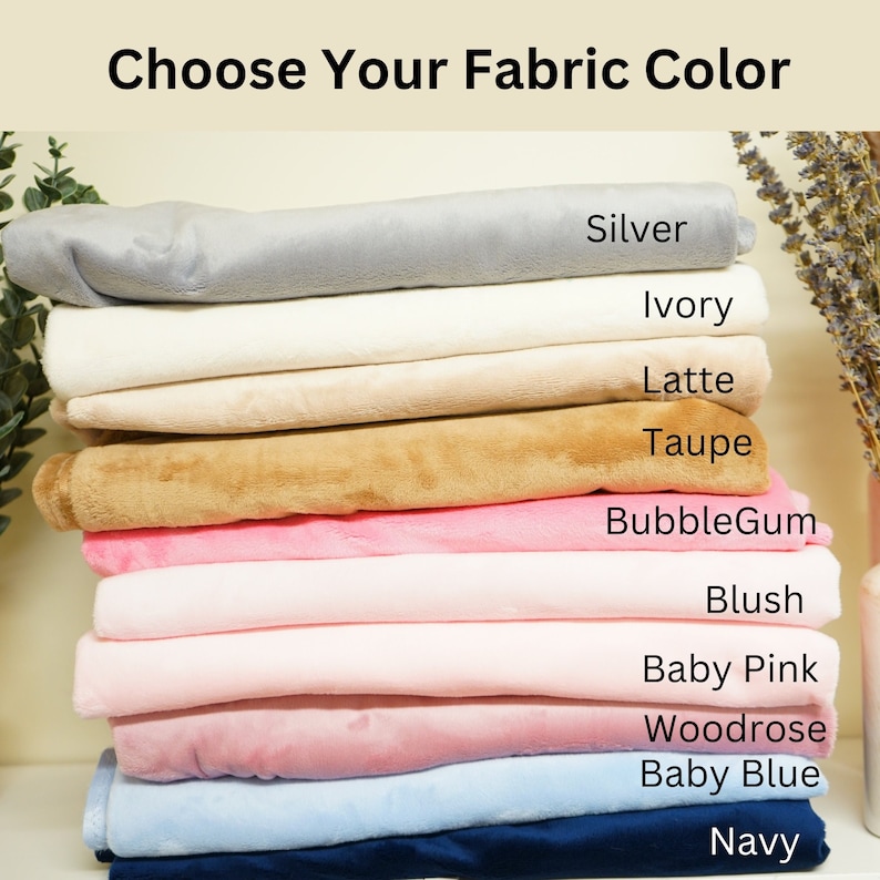 Take your pick of Solid minky fabric. The minky has a 3mm pile, so it is soft with short hairs, making it the perfect fabric to use for all projects such as sewing your own stuffed animals, stuffed toys, fabric for crafts, fabric for blankets,