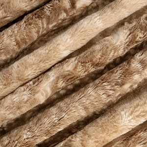 Cappucino Fawn Minky Luxe Cuddle, Luxe Cuddle Fawn Cappuccino, Embossed Minky Fabric By The Yard, Quilting Fabric, Brown Minky material,
