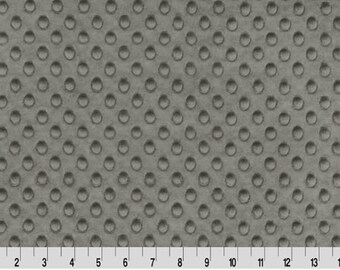 Charcoal Dimple Dot Minky, Cuddle Dimple Charcoal, Gray Dimple Minky Fabric, Minky Fabric by the yard, Embossed Gray Minky Material, 3mm
