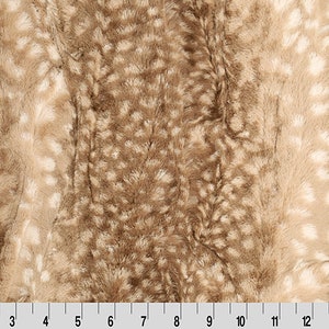 Fawn Cappuchino Minky Fabric, Luxe Cuddle Fawn Cappuccino, Shannon Fabric Fawn Minky By The Yard,  Brown Minky material,