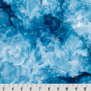 Pazifik Blau Galaxy Minky Stoff, Luxe Kuscheln Galaxy Pacific Shannon Stoff, Blauer Minky Stoff, Batik Minky Stoff, Luxe Kuscheln Blau Minky