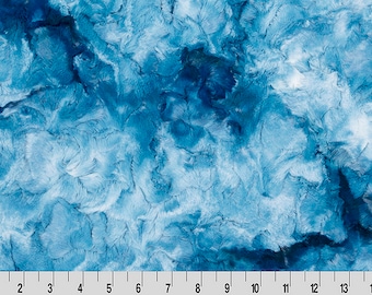 Pacific Blue Galaxy Minky Fabric, Luxe Cuddle Galaxy Pacific Shannon Fabric, Blue Minky Fabric, Tie Dye Minky Fabric, Luxe Cuddle Blue Minky