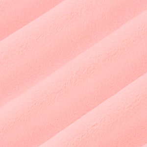 Blush Pink Solid Cuddle 3 Fabric, Solid Cuddle 3 Blush Minky from Shannon Fabric, Smooth Solid Cuddle 3 Pink by the yard, Quilt Backing,