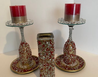 Beautiful candle holder set, candles included