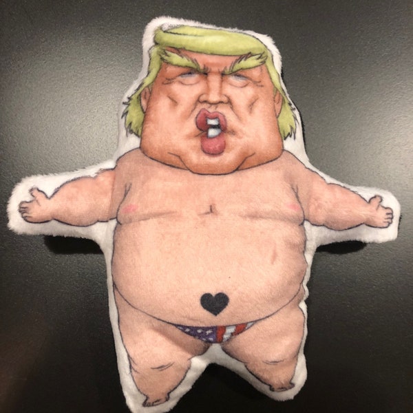 Donald Trump Parody Pet Dog Toy and Voodoo Doll comes with Pins