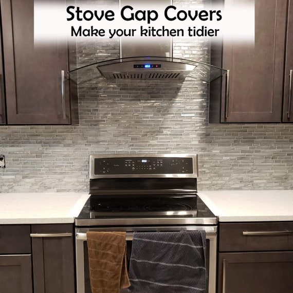 Kitchen Silicone Stove Gap Covers Heat Resistant Oven Gap Filler Seals Gaps  Between Stovetop and Counter Easy to Clean