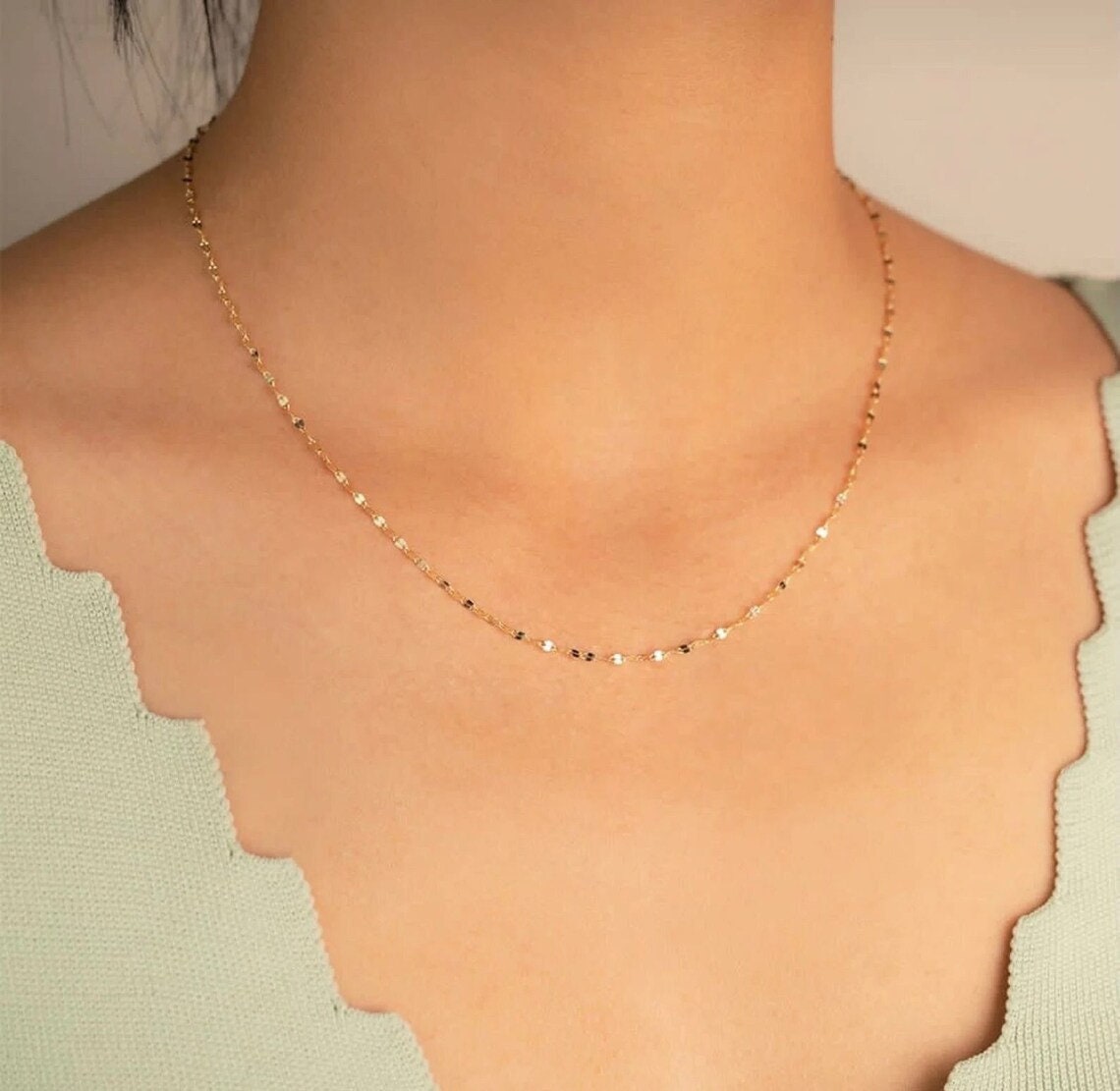 2021 Popular Silver Colour Sparkling Chain Necklace Collar for