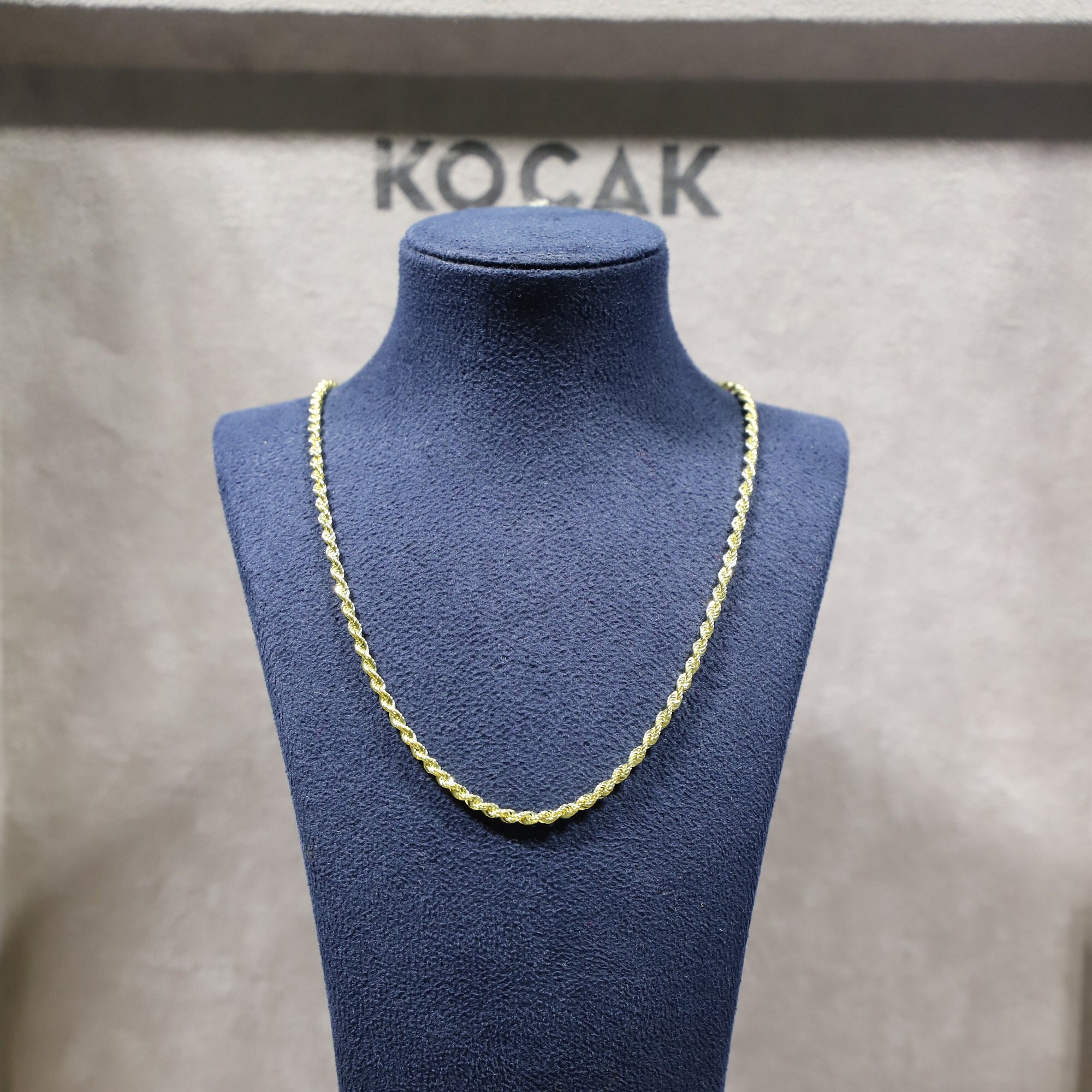 14K Gold Rope Chain, 14K Real Gold Rope Necklace, 14K Gold Chain, Rope Gold Chain, Men Women Etsy