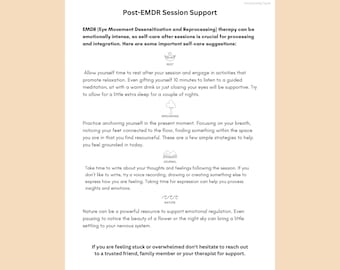 EMDR Session Support Worksheet: Self-Care for Therapists (Printable PDF)