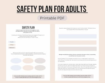 Adult Safety Plan Worksheet: Mental Health Crisis Tool (PDF)