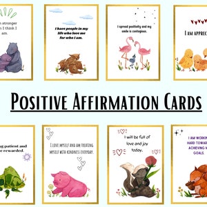 16 cartes d'affirmation positive imprimables, cartes de pleine conscience, citations inspirantes, amour de soi, inspiration, psychologie/manifestation