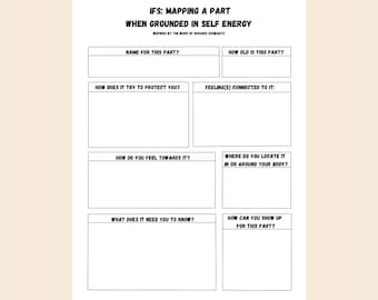 IFS Part Mapping Worksheet: Internal Family Systems Handout (Digital Download)