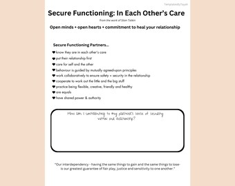 Werkblad relatietherapie: veilig functionerende bijlage (hand-out)