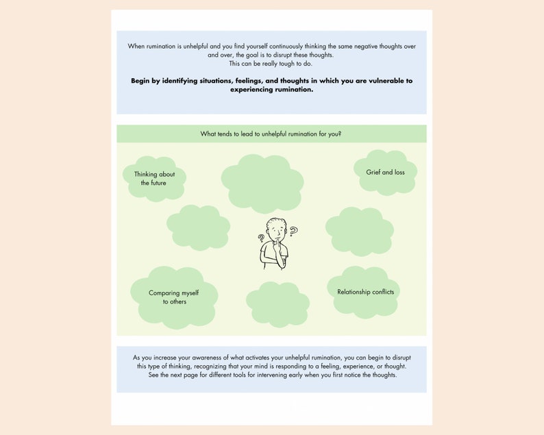 Disrupting Rumination Worksheets / Strategies for Responding to