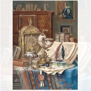 Carta di Riso per Decoupage per Mobili | Grande Carta da Decoupage | 3 Opzioni di Dimensione | Serie Speciale Antica | Motivi d'Arte Barocca