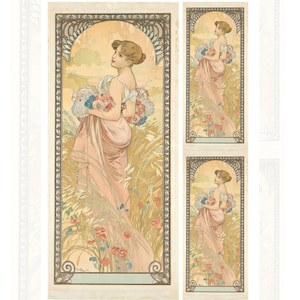 Carta di Riso per Decoupage per Mobili | Grande Carta da Decoupage | 3 Opzioni di Dimensione | Serie Speciale Antica | Motivi d'Arte Barocca