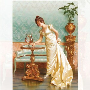 Carta di Riso per Mobili | Grande Carta per Decoupage | 3 Formati Disponibili | Serie Vintage Speciale | Motivi Donna Vintage | EW003