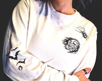 Hand screen-printed Eddie Shirt. Tattoo Shirt. Strange Shirt.