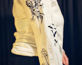 Hand screen-printed Eddie MISPRINT Shirt. Tattoo Shirt. READ DESCRIPTION.