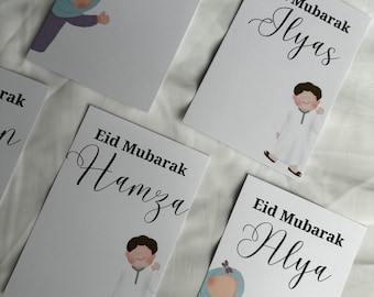Carte enfant personnalisée Eid Mubarak avec étui à billets