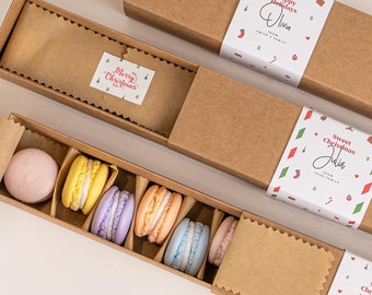 Soap Macaron handmade Personalized merry Christmas Gift box Unusual and unique party favors thank you gift basket template for women or men