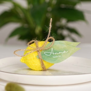 Soap Lemon Hand Made Party and Wedding Favors Gift Idea for Guests Personalized Present Bridal Shower Italy Style Summer Wedding Thank You image 1