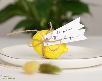 SOAP Lemon Favors Italy style wedding guest favors Lemon gift personalized Summer wedding party Lemon theme Hand made Unusual Citrus gift